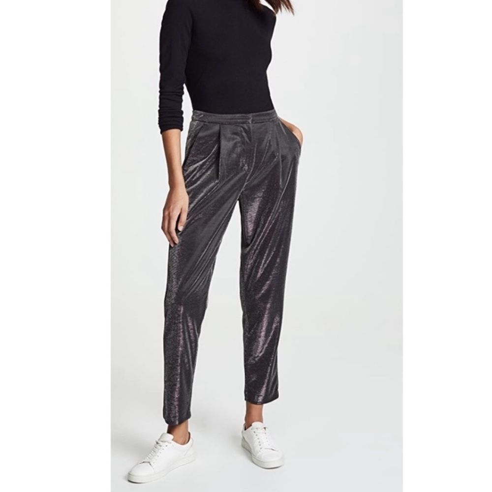 NWT Habitual Easton Metallic Grey Silver Trouser Pants Sz 0 (Flaw)